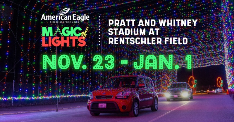 Magic of Lights at Pratt & Whitney Stadium in East Hartford